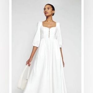 Reformation Madden Dress White 4